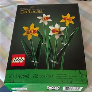Lego Yellow and White Daffodil Flower Display